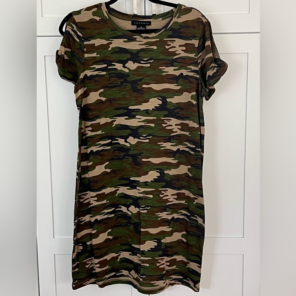 SANCTUARY BARE SHOULDER T-SHIRT DRESS